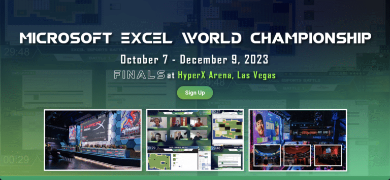 Les championnat du monde de Microsoft Excel pour la saison 2023.